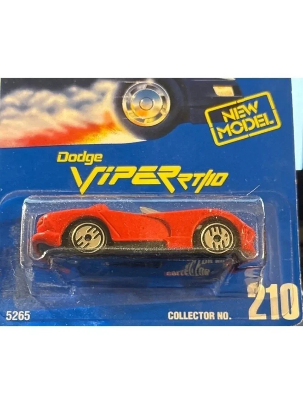 Vintage Hot Wheel Die Cast 1993 Dodge Viper RT/10 Collector No. 210 Red Car NEW